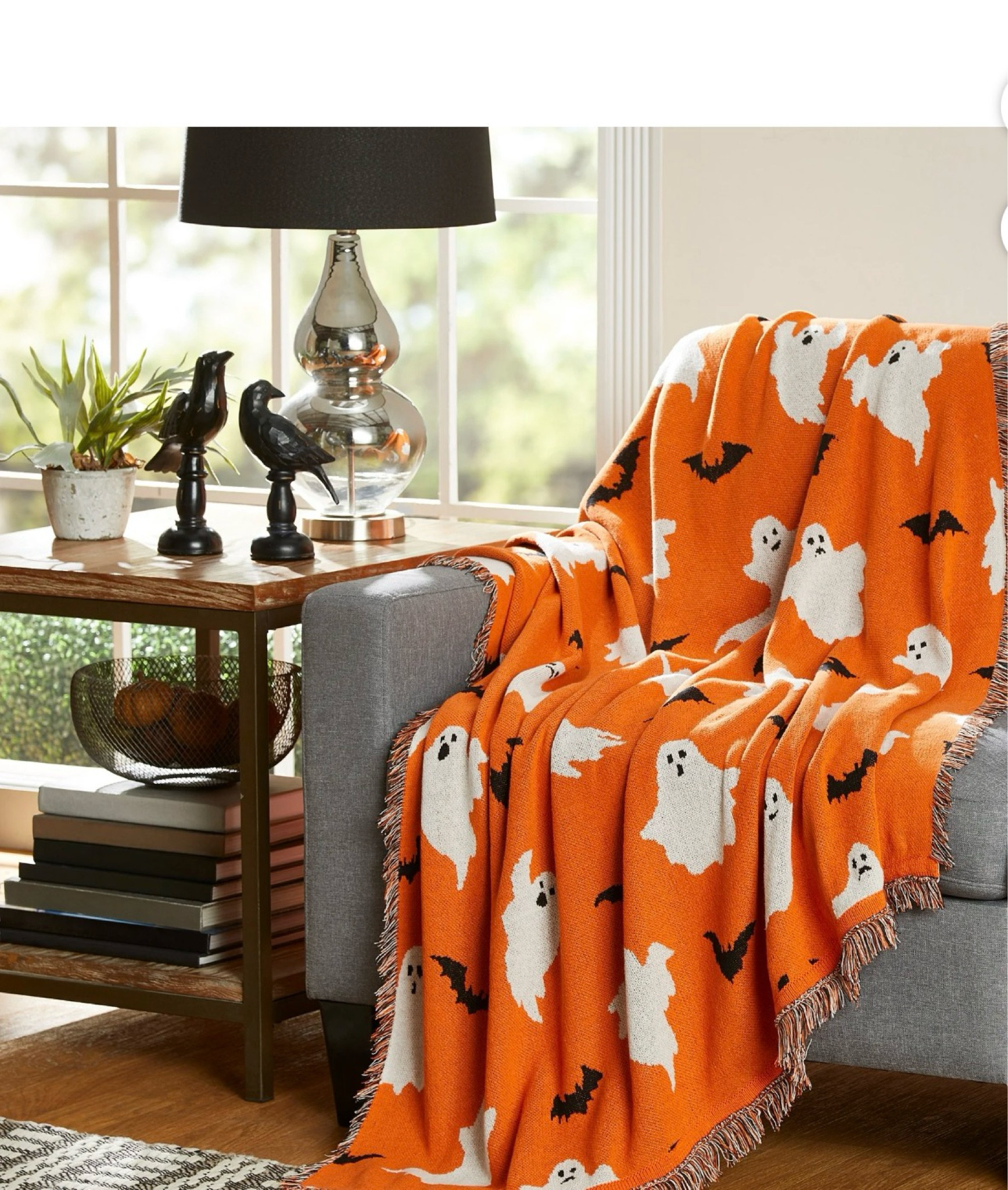 Way to Celebrate Halloween Soft Touch Multicolour Ghosts Jacquard Knitted Tapestry Throw

#LTKHome #LTKSeasonal #LTKSaleAlert