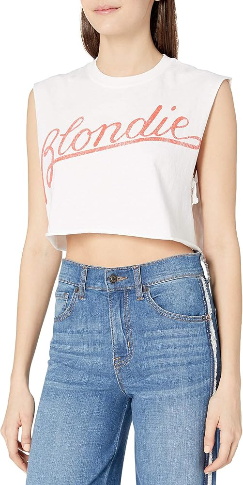 Goodie Two Sleeves Blondie Tilted Logo DIY Whitetank Shirt | Amazon (US)