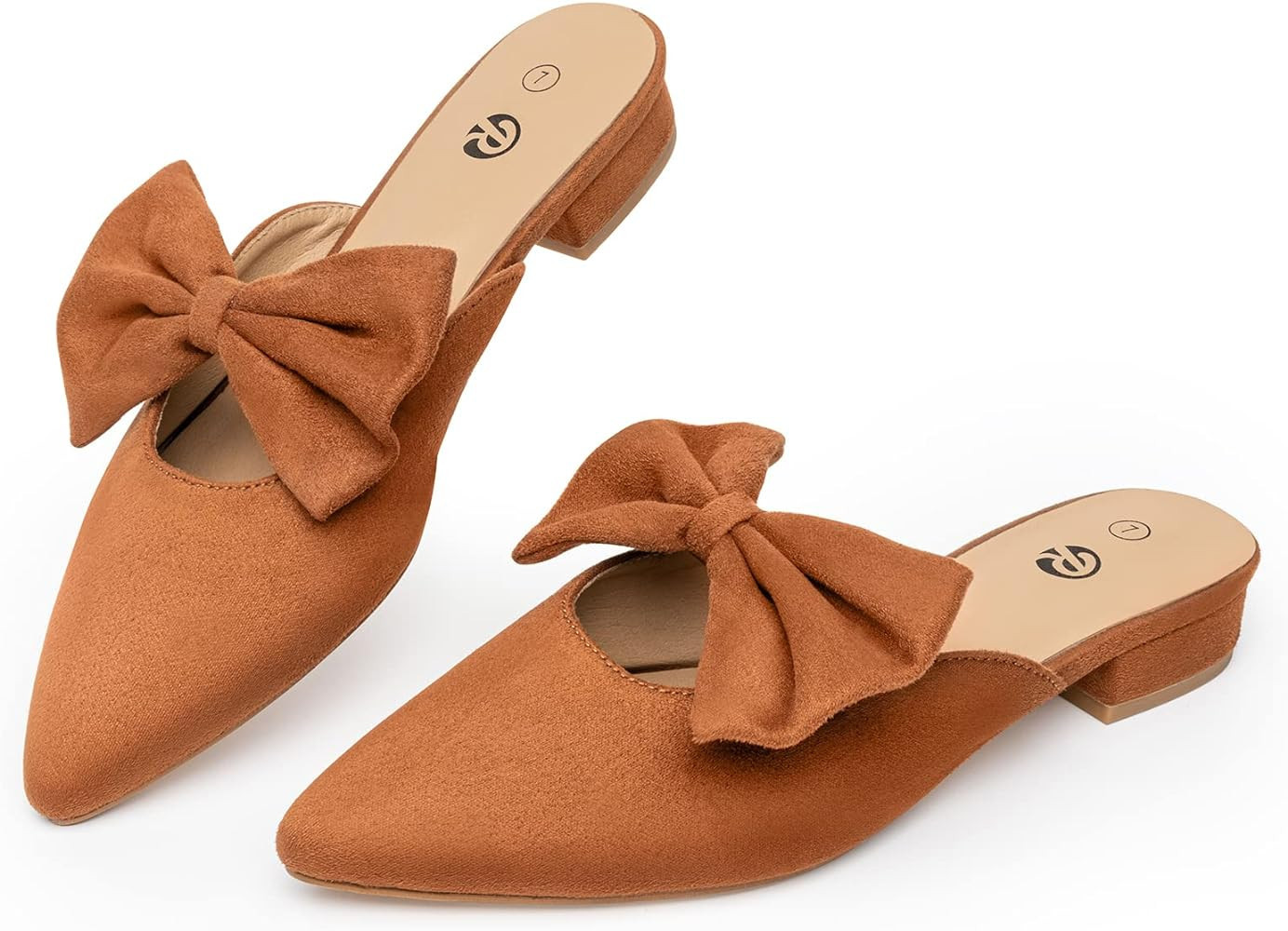 Rekayla Mules for Women Flats,Pointed Toe Mules Sandals Comfy Mules Shoes Cute Bow Women's Mules ... | Amazon (US)