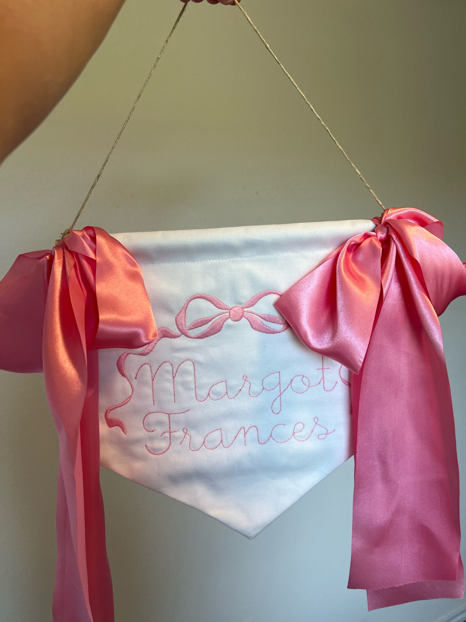 Embroidered name banner for nursery 

#LTKBaby #LTKFindsUnder50