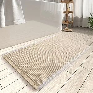 AMOAMI Upgraded Waffle Bath Mat, Super Absorbent Non Slip Bath Mats for Bathroom Floor, Machine W... | Amazon (US)