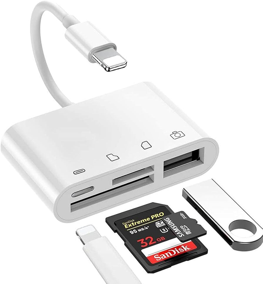 Real-EL SD Card Reader for iPhone 4 in 1 SD Card Adapter Micro SD Card Reader for iPad Trail Came... | Amazon (US)