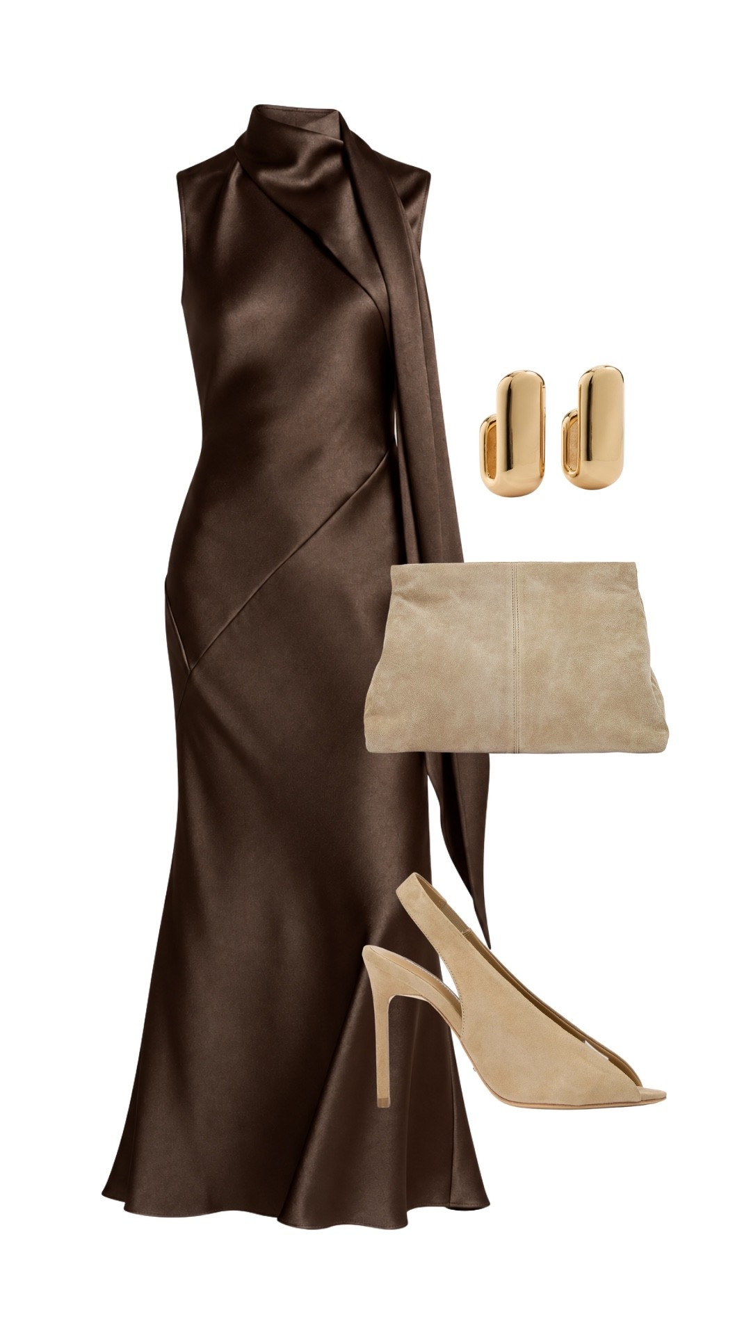 A polished chocolate brown look with a luxe feel 🤎 This satin dress paired with suede heels and a neutral clutch is such an easy choice for dinner, date night, or a special occasion.

chocolate brown dress, brown satin dress, satin midi dress, elegant dress, elevated style, neutral outfit, brown outfit, minimalist fashion, classic style, chic dinner outfit, date night outfit

#LTKootd #LTKOver40 #LTKWedding