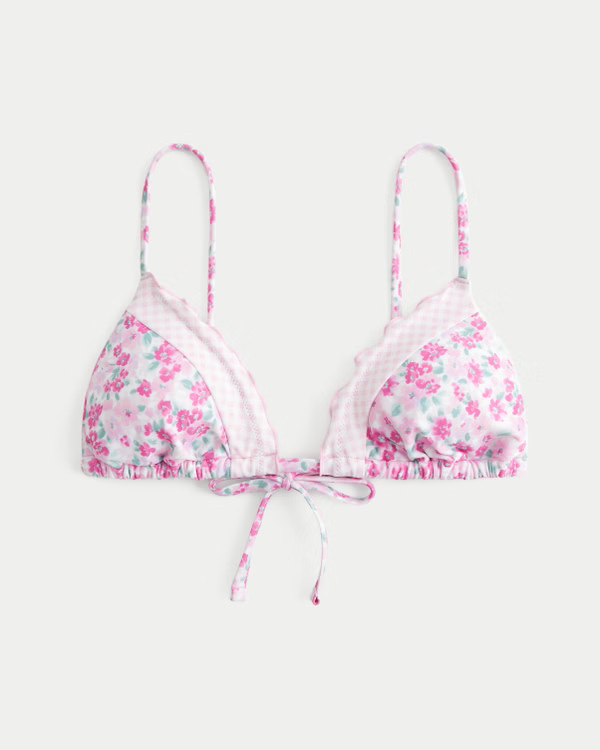 Ruffle Edge Triangle Bikini Top | Hollister (US)