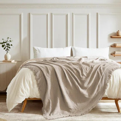 280gsm 100% Cotton Muslin Blanket, Soft 4-Layer Gauze, Lightweight & Breathable | Wayfair North America