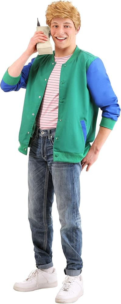 Classic Saved by The Bell Zach Morris Men's Costume with Vintage Cell Phone | Amazon (US)