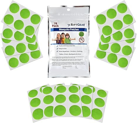Amazon.com : RiptGear Mosquito Repellent Patches - 78 Pack of Bug Repellent Stickers for Kids and... | Amazon (US)