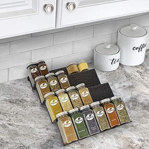 Lynk Professional Spice Rack Tray - Heavy Gauge Steel 4 Tier Drawer Organizer for Kitchen Cabinets,  | Amazon (US)