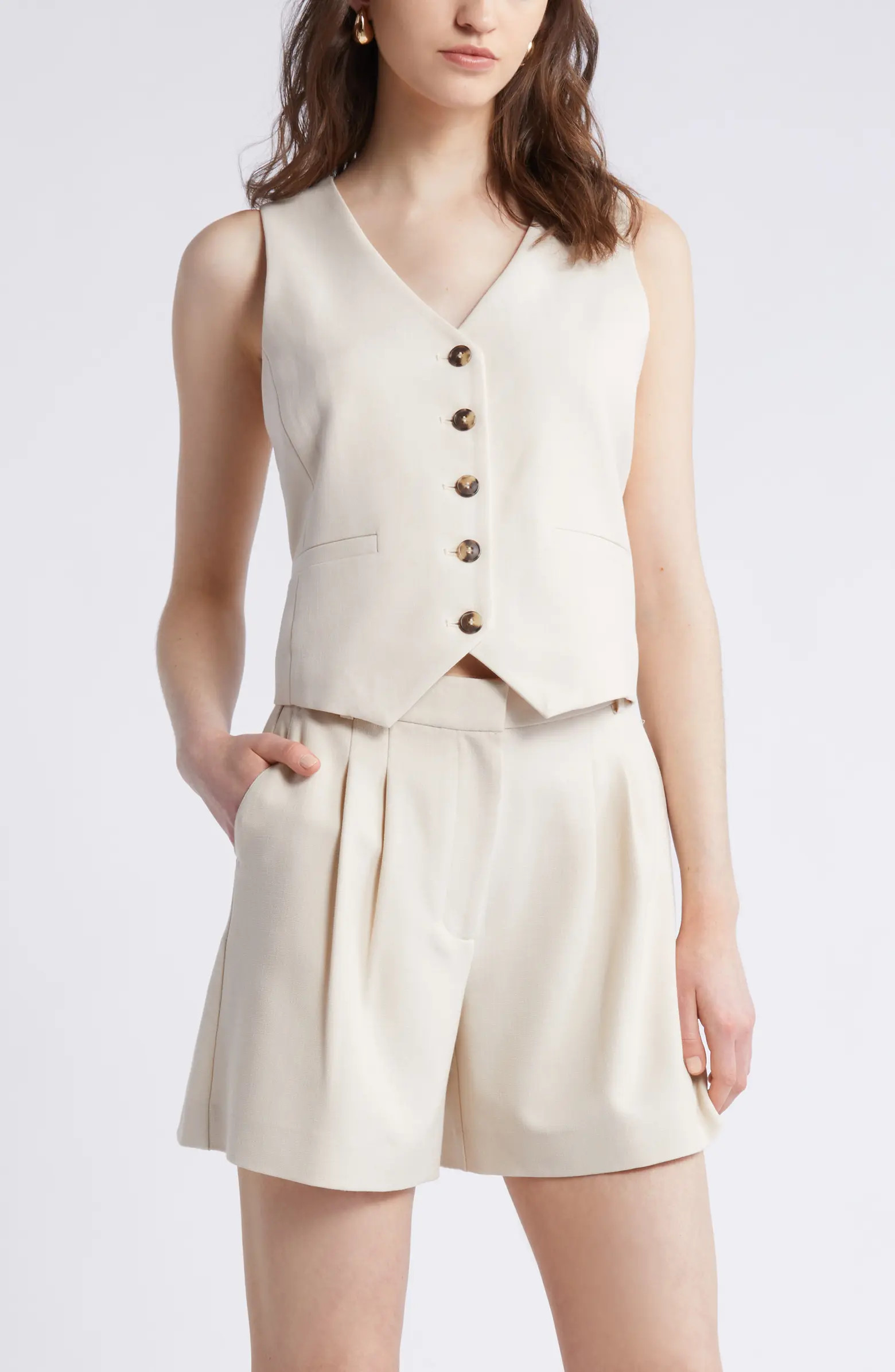 Textured Button-Up Vest | Nordstrom