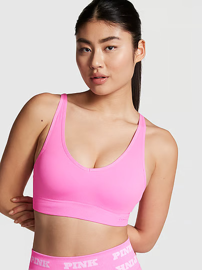 Seamless Air Medium-Impact Sports Bra, Pink, S - Women's Sport Bras - PINK | Victoria's Secret (US / CA )