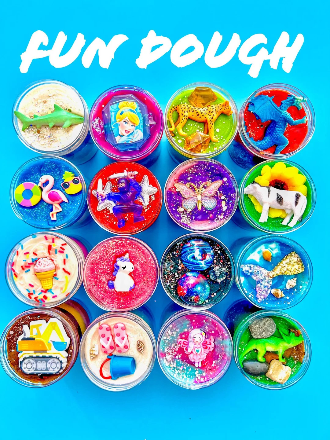 Fun Doughplay Dough Jars Play Dough Kitkids Party Favors - Etsy | Etsy (US)