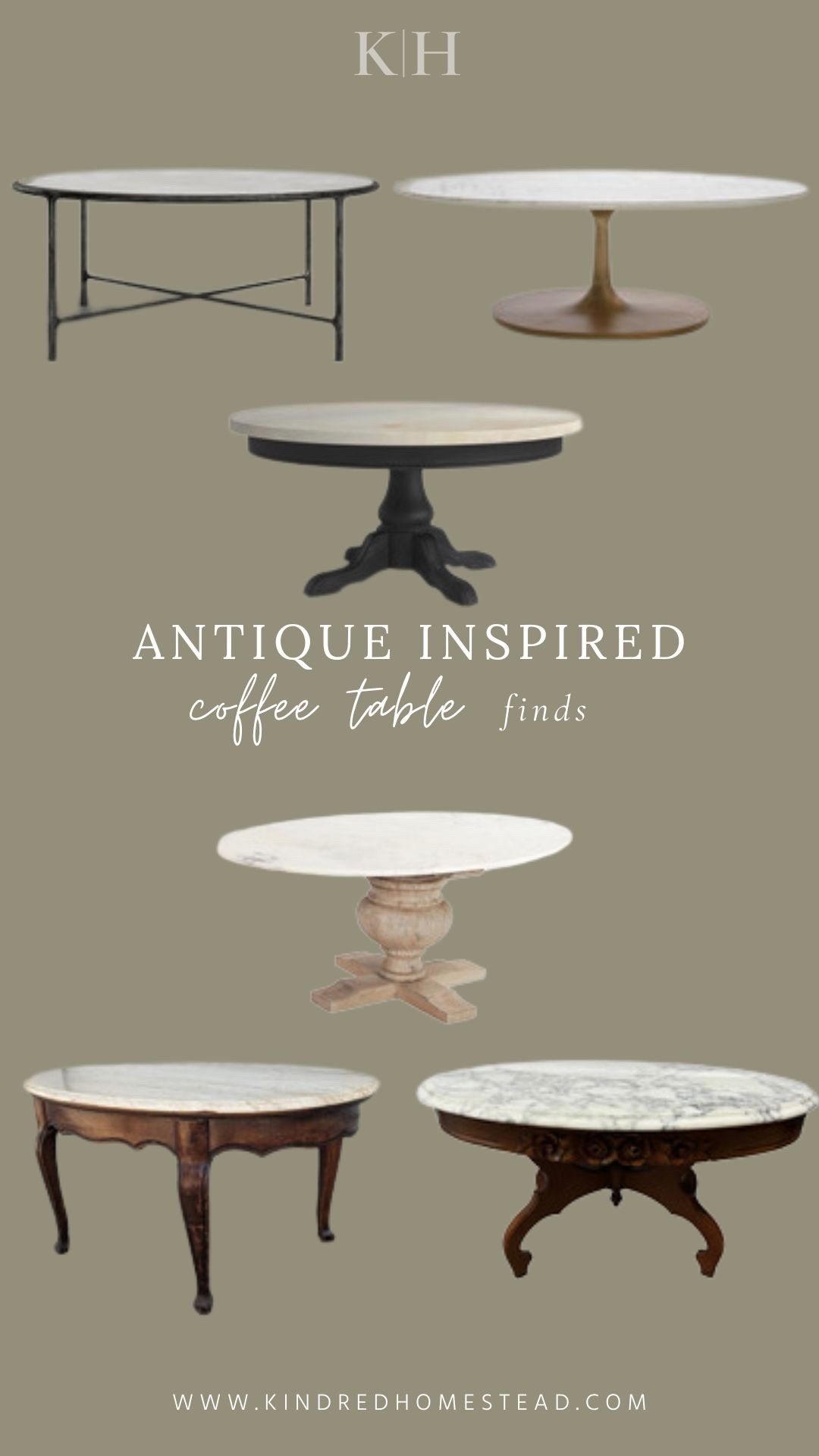 Antique inspired marble top coffee tables for timelessly collected heirloom inspired homes.

#LTKHome