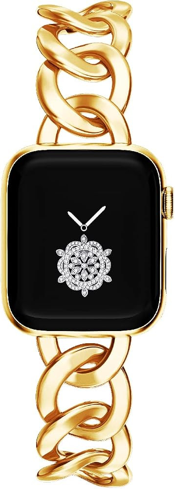 Kolgios 38/40/41mm 42/44/45mm Cool Women Chain Smartwatch Bands Compatible for Apple Watch Bands ... | Amazon (US)