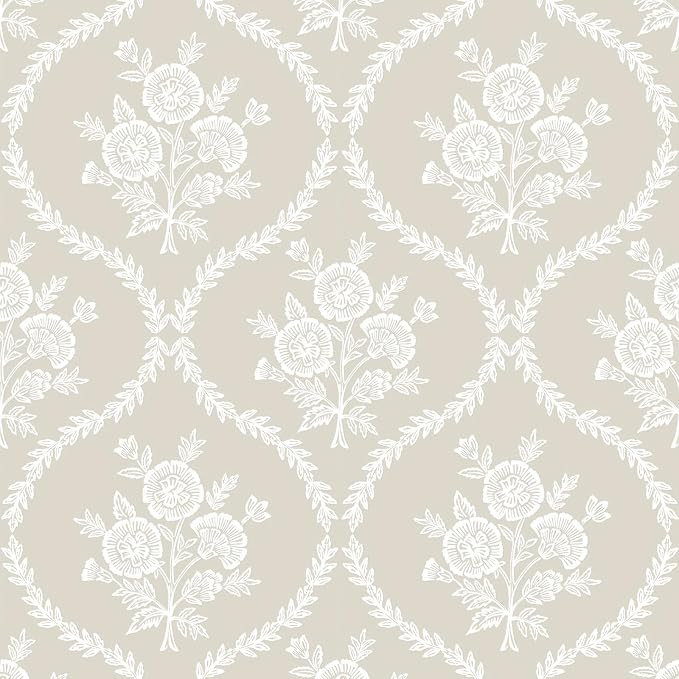 TACHIO Floral Peel and Stick Wallpaper French Country Contact Paper 17.5" x 197" Waterproof Self ... | Amazon (US)