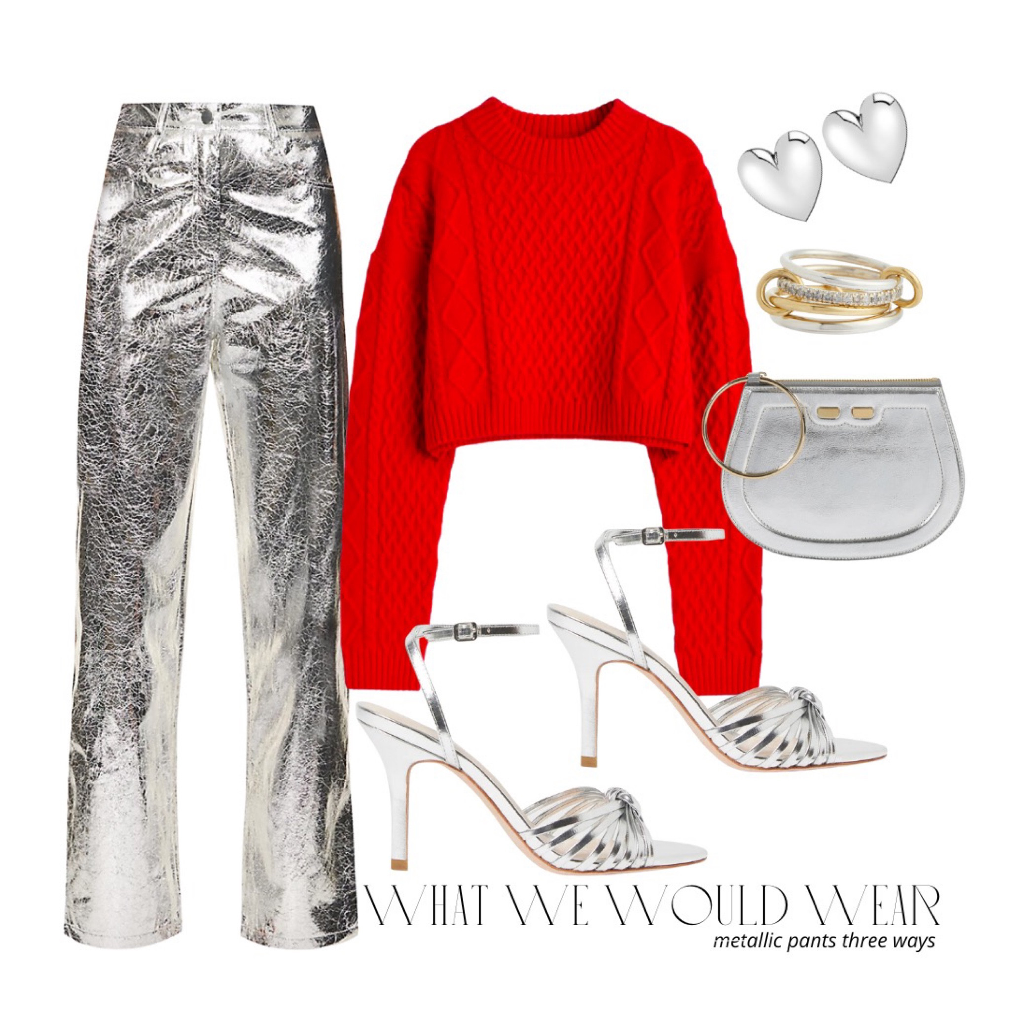 How to style metallic silver pants 🪩