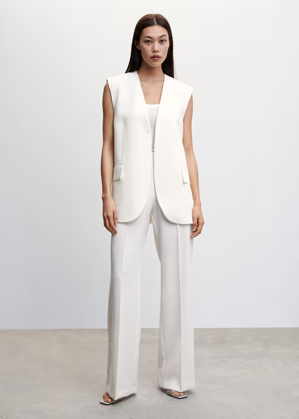 Oversized waistcoat with lapels | MANGO (US)