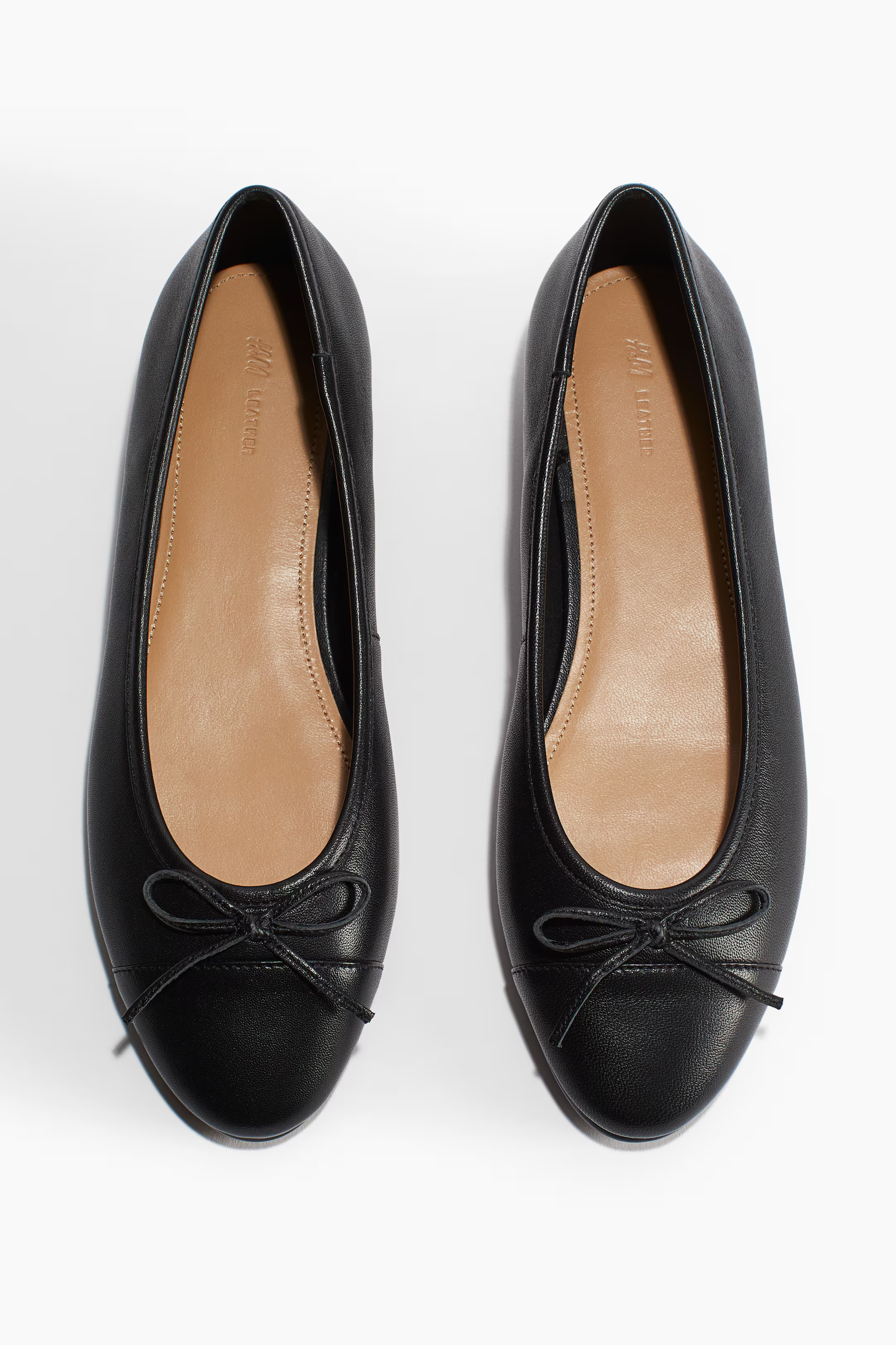 Leather Ballet Flats - Black - Ladies | H&M US | H&M (US + CA)