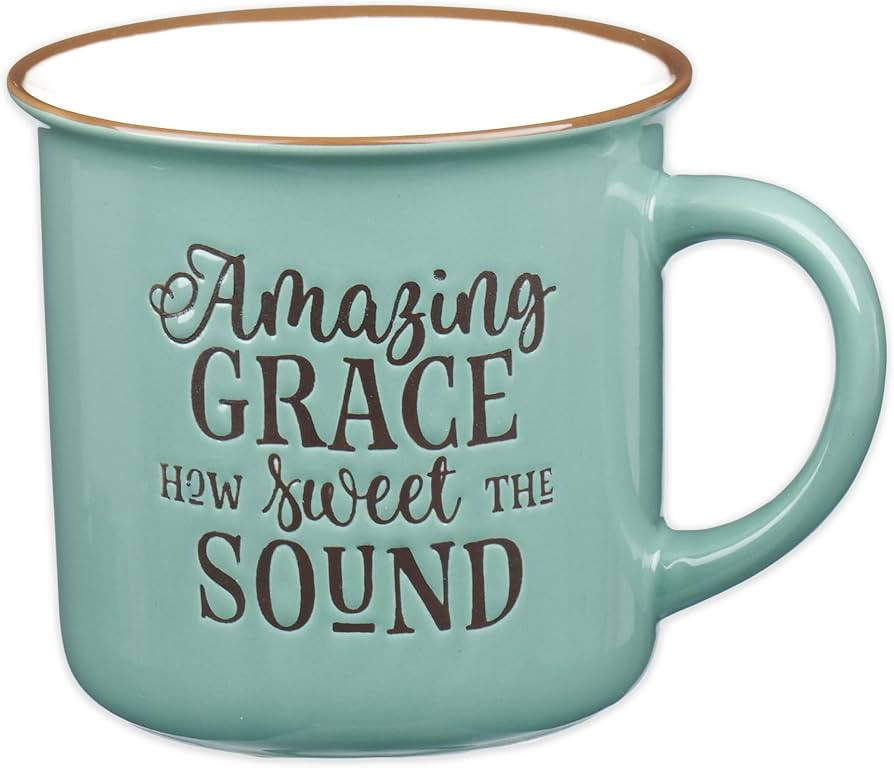 Christian Art Gifts Mint Green Camp Style Ceramic Coffee Mug \u2013 13 oz. Microwave and Dishwash... | Amazon (US)