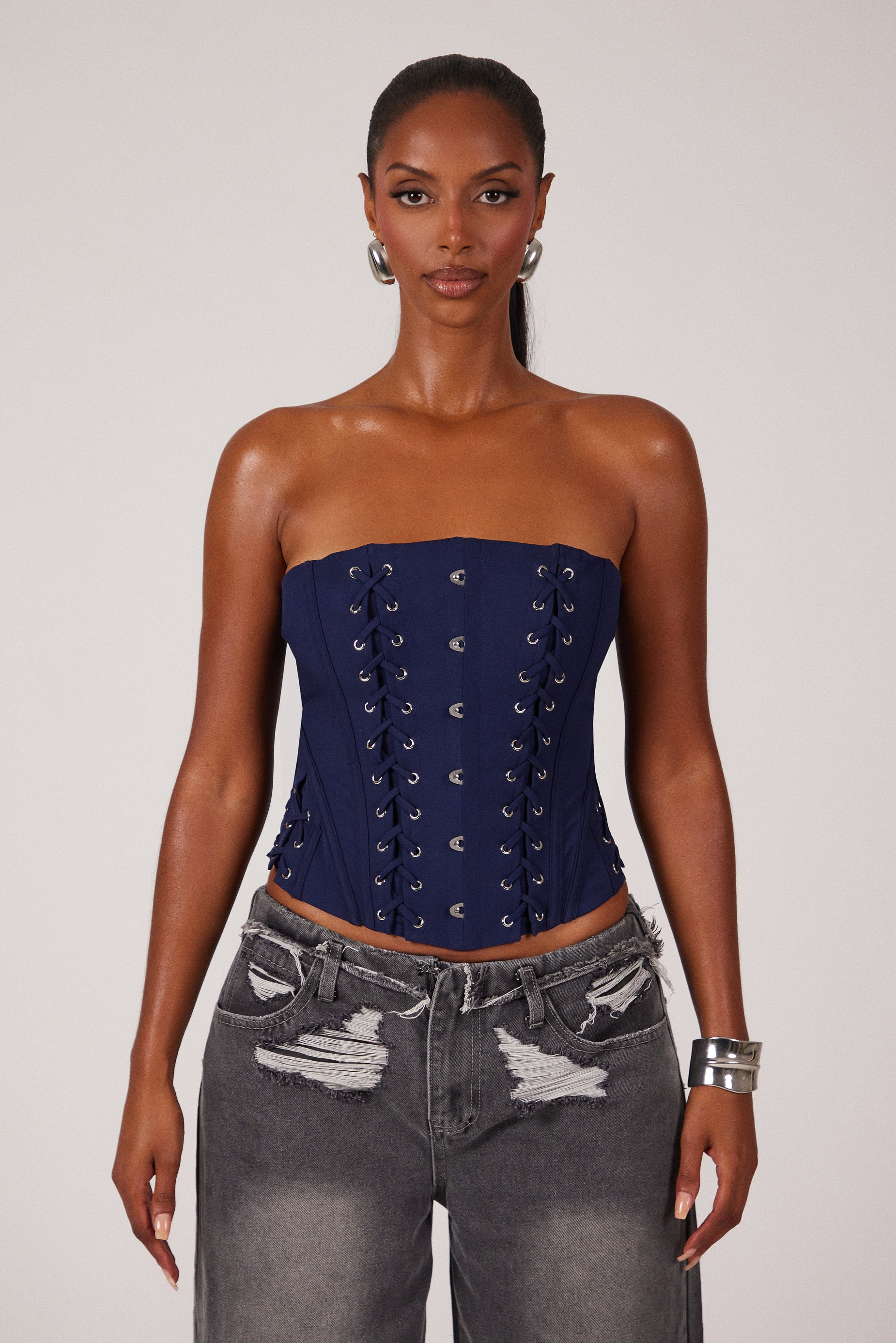 The Kayli Corset - Navy | Mars The Label