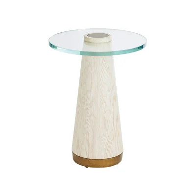 Carmel Castlewood Glass Top Accent Table | Wayfair North America