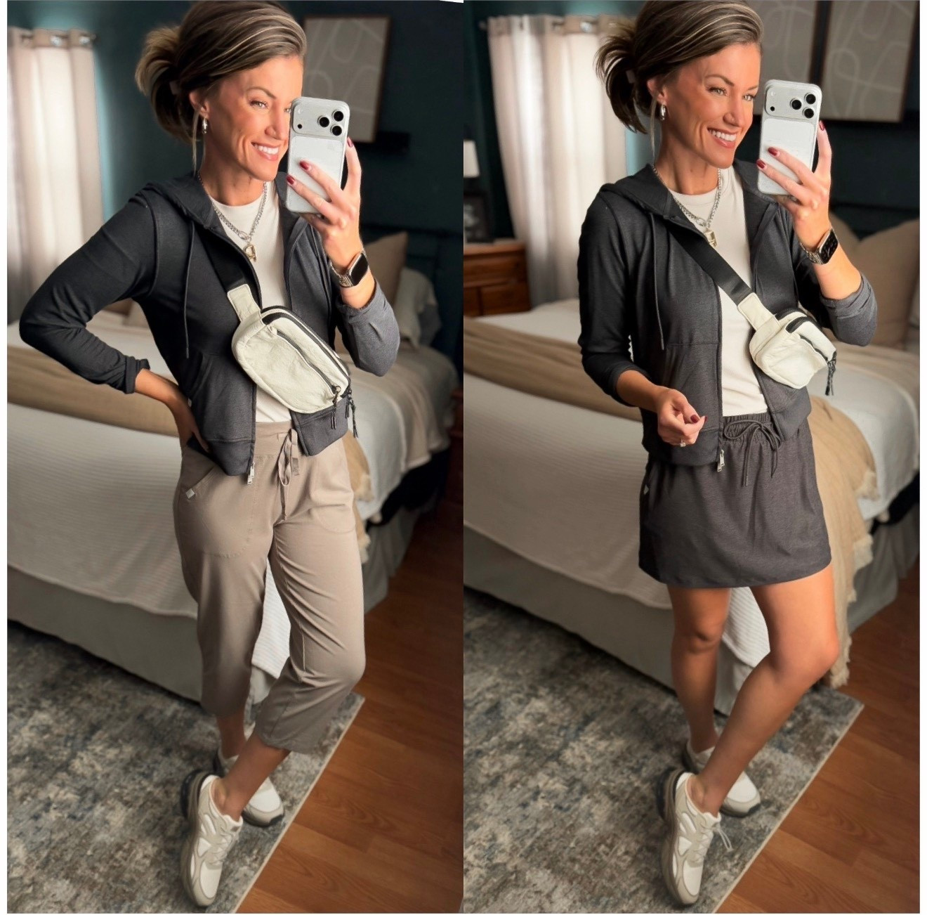 Athleticwear finds from Walmart. 
Tee/small
Jacket/ small 
Pants/ medium
Skirt/ medium 

#LTKActive #LTKSeasonal #LTKmomlife