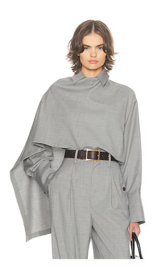 The Left Bank Layered Shirt in Grey Melange | Revolve Clothing (Global)