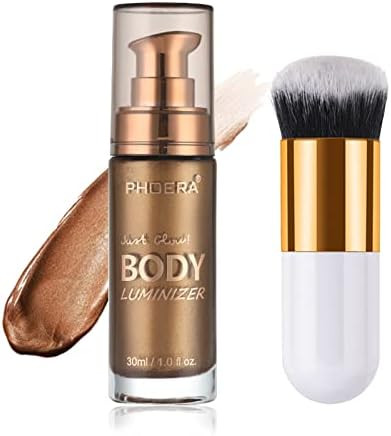 Body Shimmer Oil, Glistening Bronze Natural Glow Luminizer, Long Lasting Waterproof Moisturizing ... | Amazon (US)