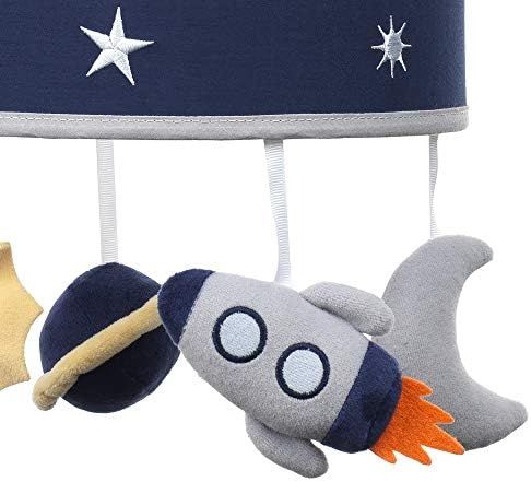 Lambs & Ivy Milky Way Musical Baby Crib Mobile - Blue/Navy/Gray Space Theme | Amazon (US)
