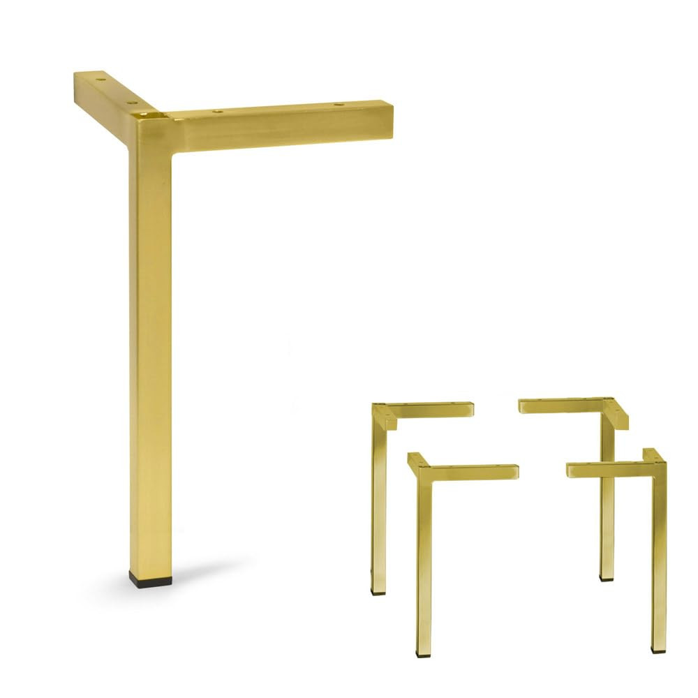 Set of 4 Modern Square Metal Tube Furniture Legs - Sleek Metal Design, Durable and Stylish (11-3/... | Amazon (US)