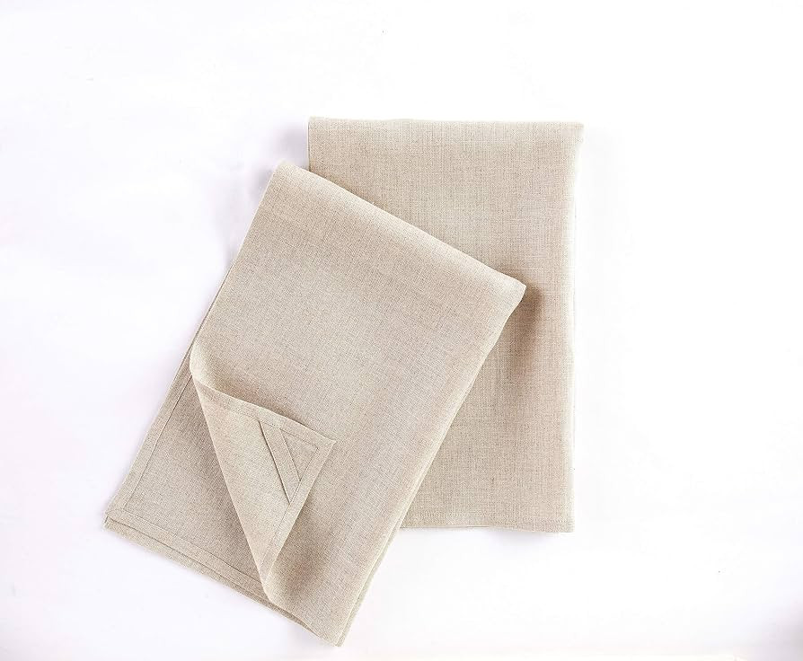 Solino Home 100% Pure Linen Kitchen Towels Natural, 17 x 26 in, Set of 2 | Amazon (US)