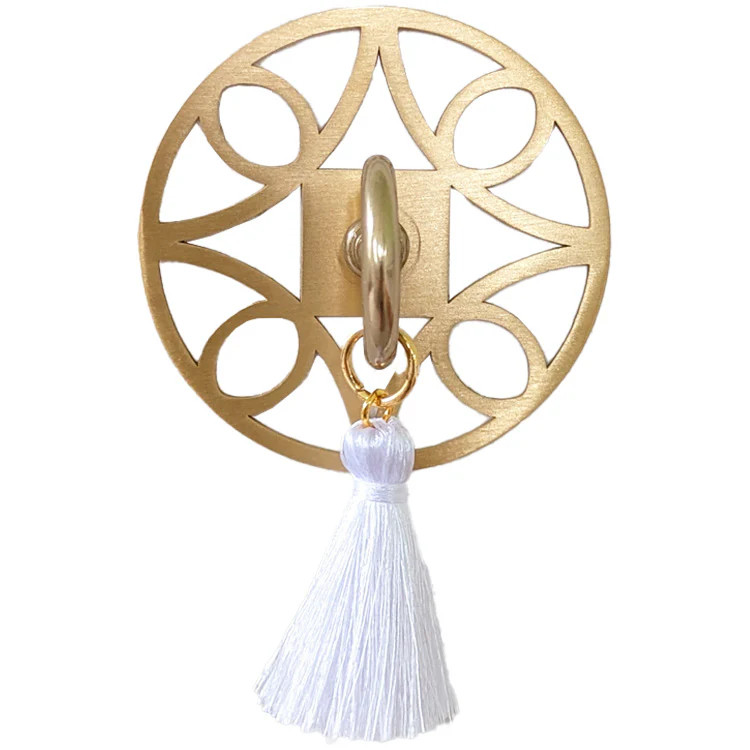 Large Regency Brass Tassel Drawer Pull- Choose your color | Lo Home by Lauren Haskell Designs