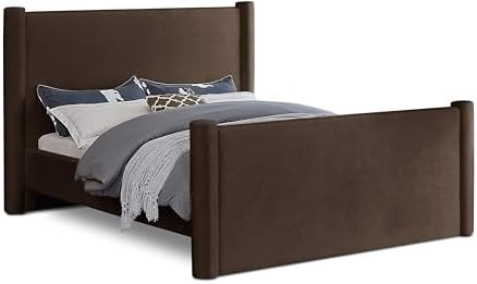 Meridian Furniture B1298Brown-Q Elias Collection Modern | Contemporary Queen Bed with Soft Brown ... | Amazon (US)