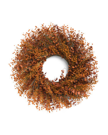 22in Real Preserved Eucalyptus Wreath | HomeGoods