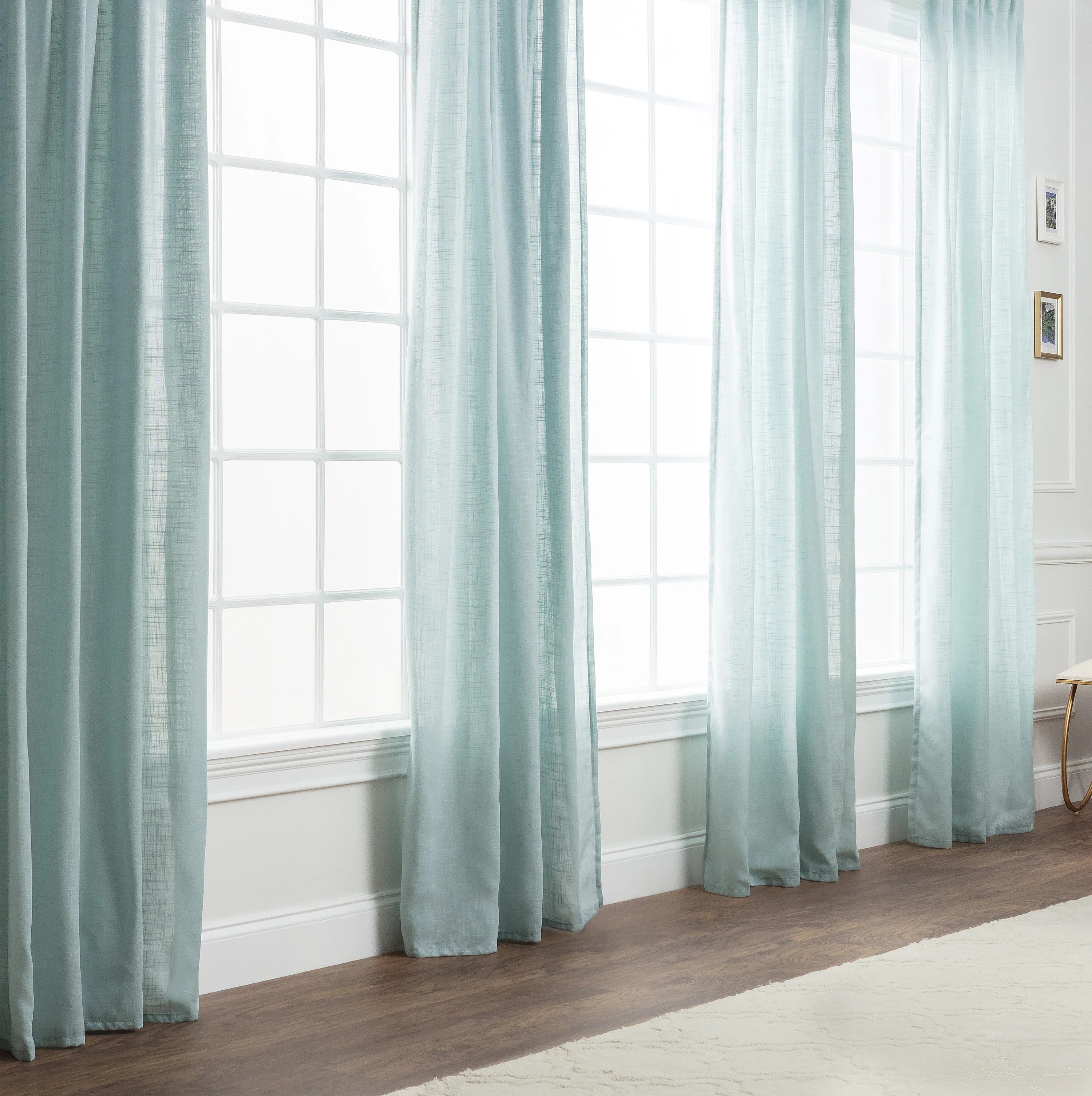 Misenheimer Solid Semi-Sheer Rod Pocket Curtain Panels (Set of 2) | Wayfair North America