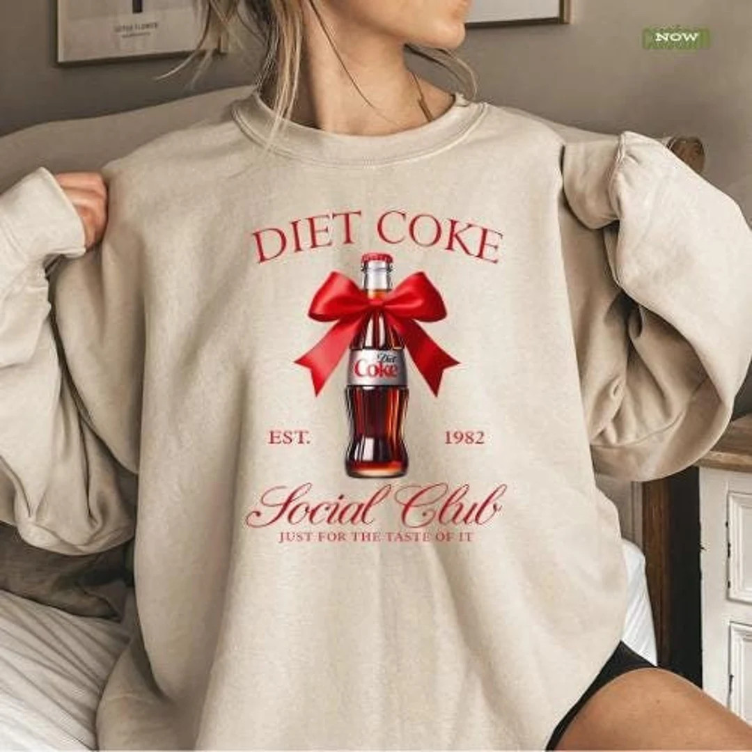 Diet Coke Social Club Sweatshirt, Coca Cola Sweatshirt, Diet Coke Drinkers Sweatshirt, Coca Cola ... | Etsy (US)
