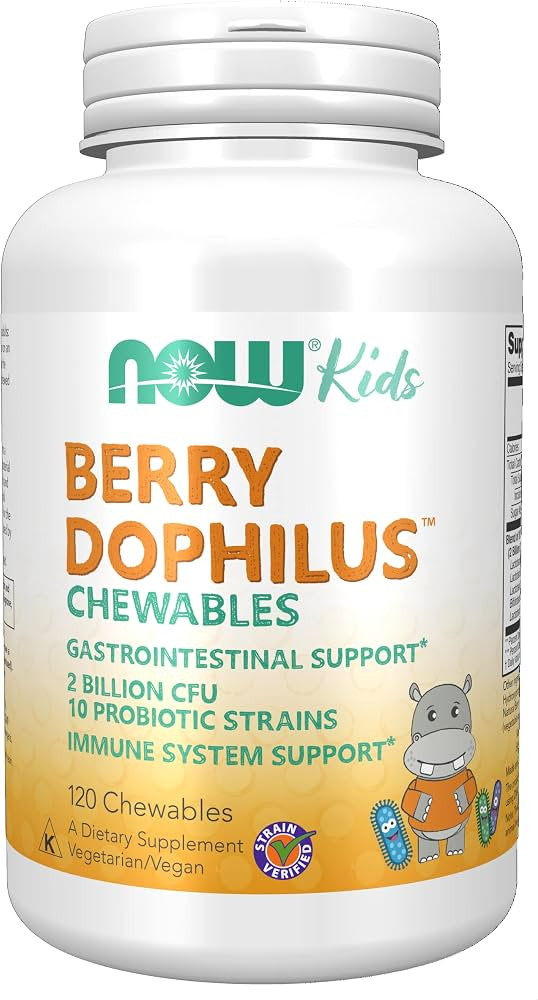 NOW Supplements, BerryDophilus™ with 2 Billion, 10 Probiotic Strains, Xylitol Sweetened, Strain... | Amazon (US)