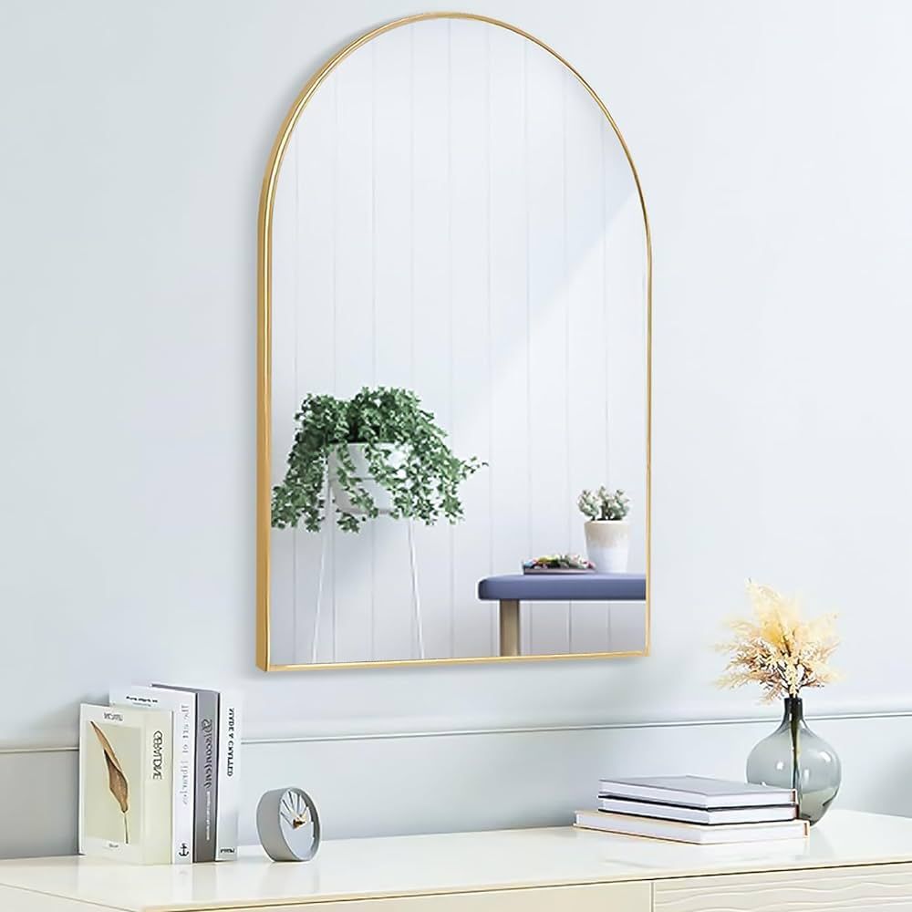20x30 Arch Mirror Rectangle Wall Mounted Metal Frame Mirrors for Entryway Bedroom Bathroom Living... | Amazon (US)