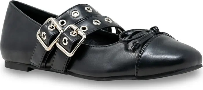 Double Moto Belt Strap Ballet Flat (Women) | Nordstrom Rack