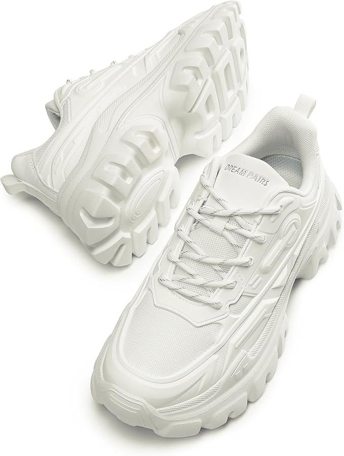 Amazon.com | DREAM PAIRS Women's Chunky Fashion Sneakers Platform Lace-Up Comfortable Dad Sneaker... | Amazon (US)