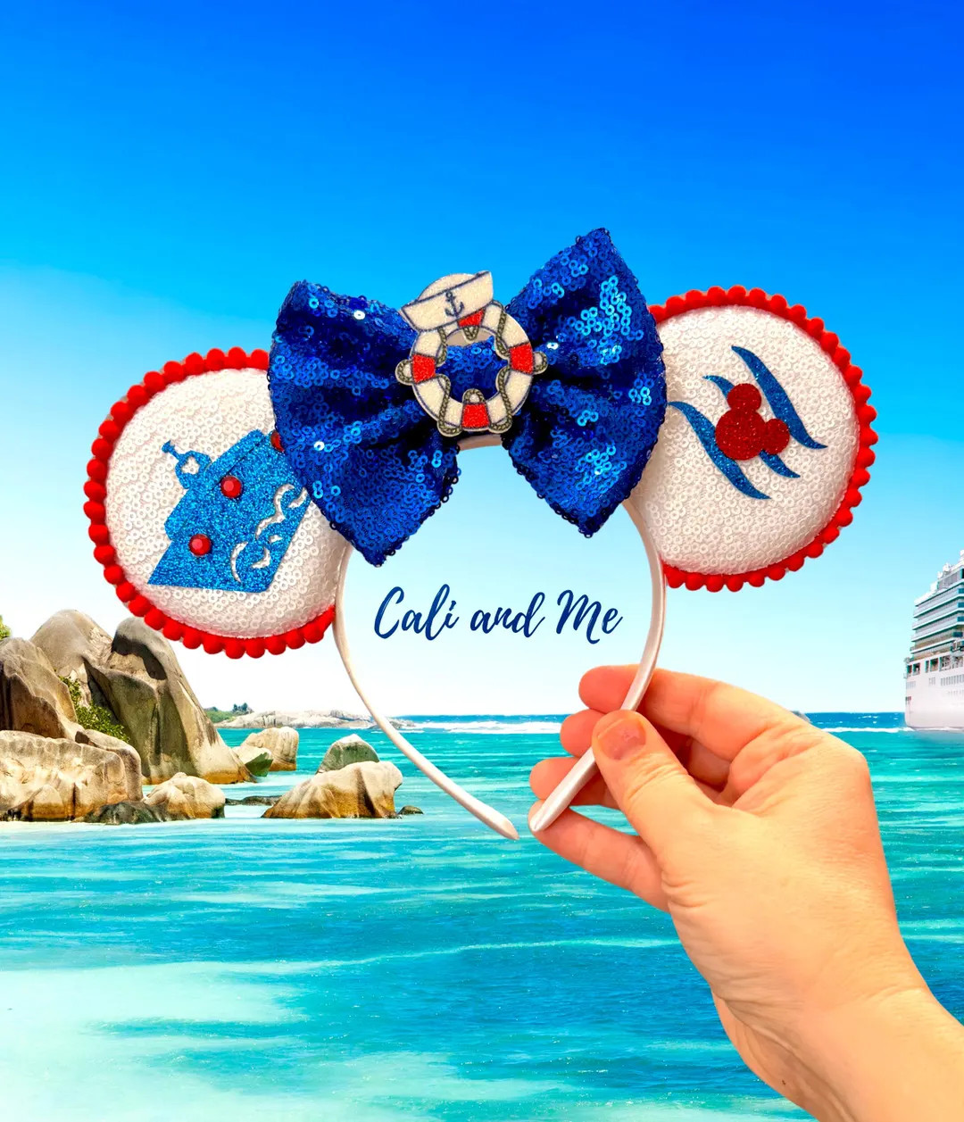 Cruise Mouse Ears, Cruise Mickey Ears, Disney Cruise Ears, Magic Cruise Ears, Nautical Ears, Minn... | Etsy (Global)