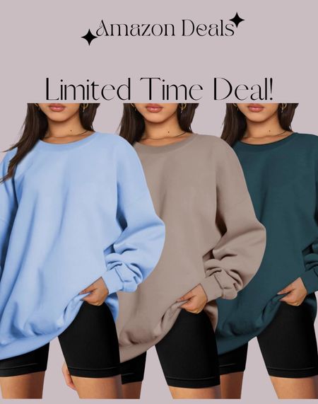 Amazon deals / Trendy Queen Oversized Sweatshirts for Women Fleece Hoodies Crewneck Pullover Comfy Sweaters Clothes Fall Winter Fashion 2023

#LTKsalealert #LTKover40 #LTKfindsunder50