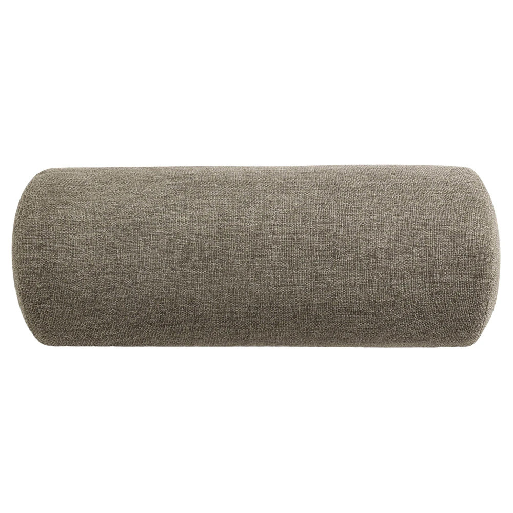 Townes Modern Classic Brown Outdoor Bolster Pillow - 8x20 | Kathy Kuo Home