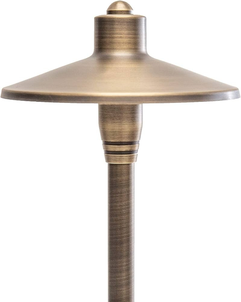 G2 12V Brass Path Light (24" Tall) with 3W 2700K Warm White G4 LED Bulb for Low Voltage Landscape... | Amazon (US)