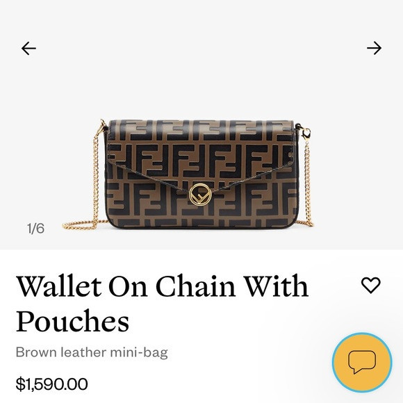 Fendi wallet on chain w/ pouches | Poshmark