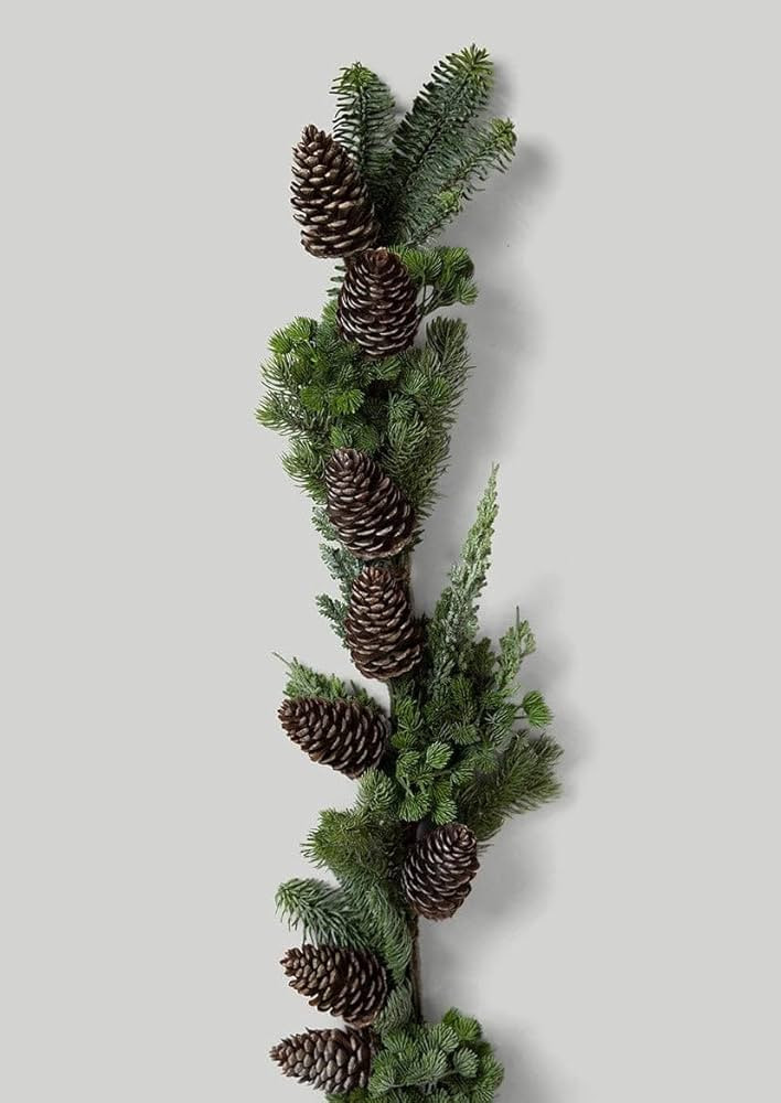 Real Touch Spruce and Pine Cone Garland - 48" | Amazon (US)