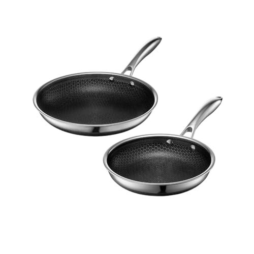 HexClad Hybrid Nonstick 2-Piece Cookware Set, 8" Pan and 10" Pan | Amazon (US)