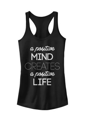 Chin-Up Juniors' Create Positivity Tank Top, Black, XXL | Belk