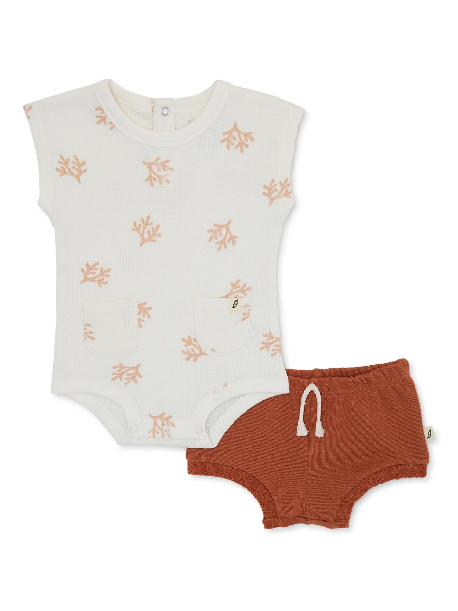 easy-peasy Baby Tank Bodysuit and Shorts Outfit Set, 2-Piece, Sizes 0M-24M - Walmart.com | Walmart (US)