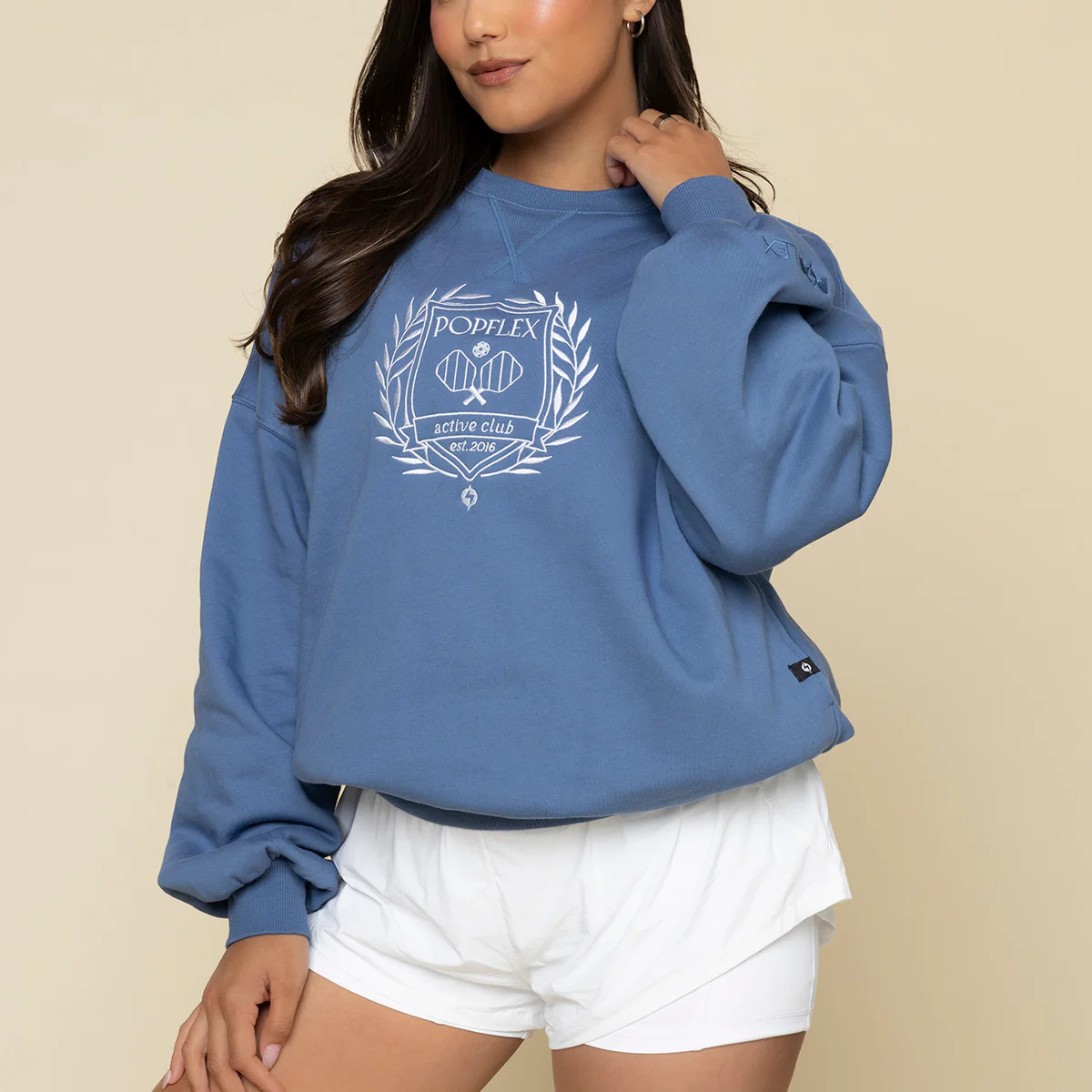 POPFLEX® Active Club Cloud Crewneck Sweater - Blue Horizon | POPFLEX