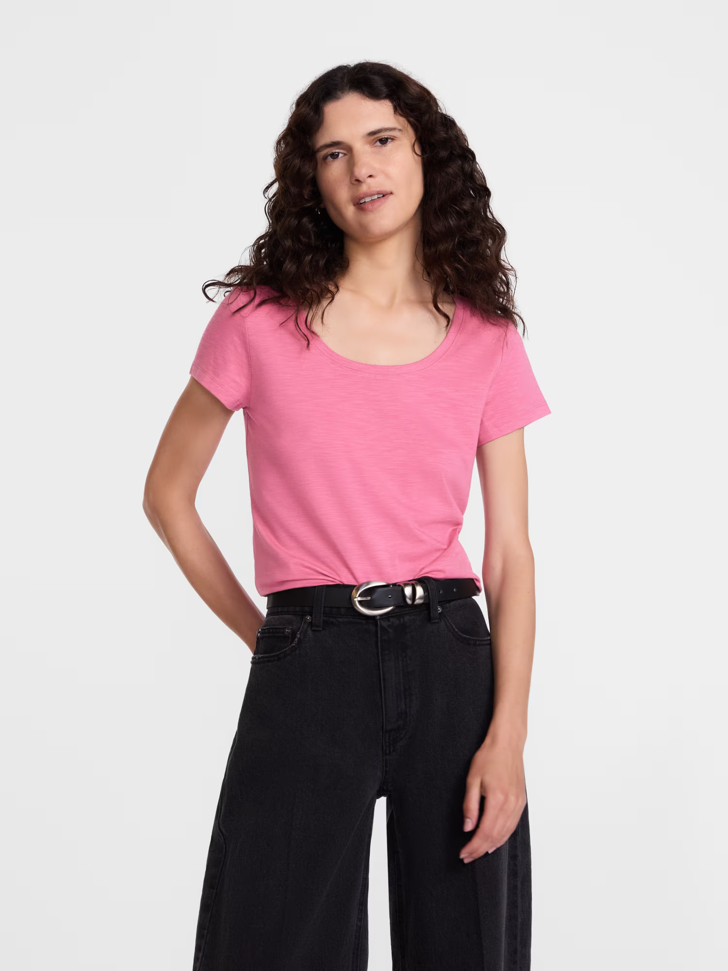 Scenario Women's Scoop Neck Tee with Cap Sleeves, Sizes XS-XXXL | Walmart (US)